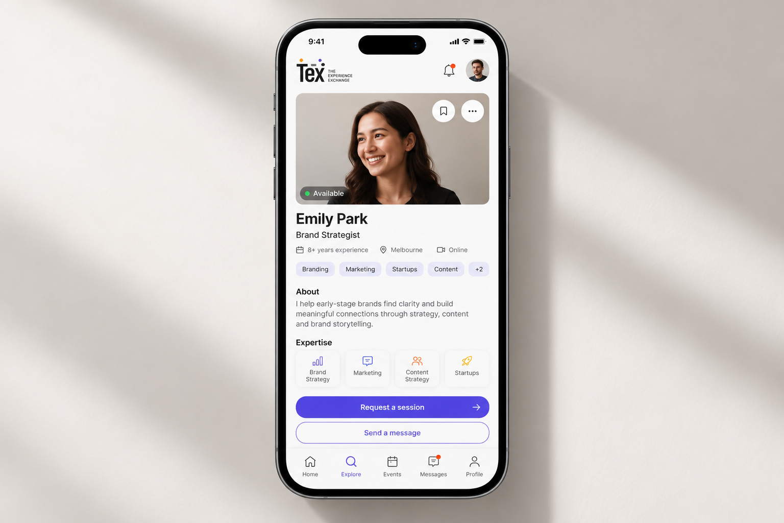 Tex mobile interface